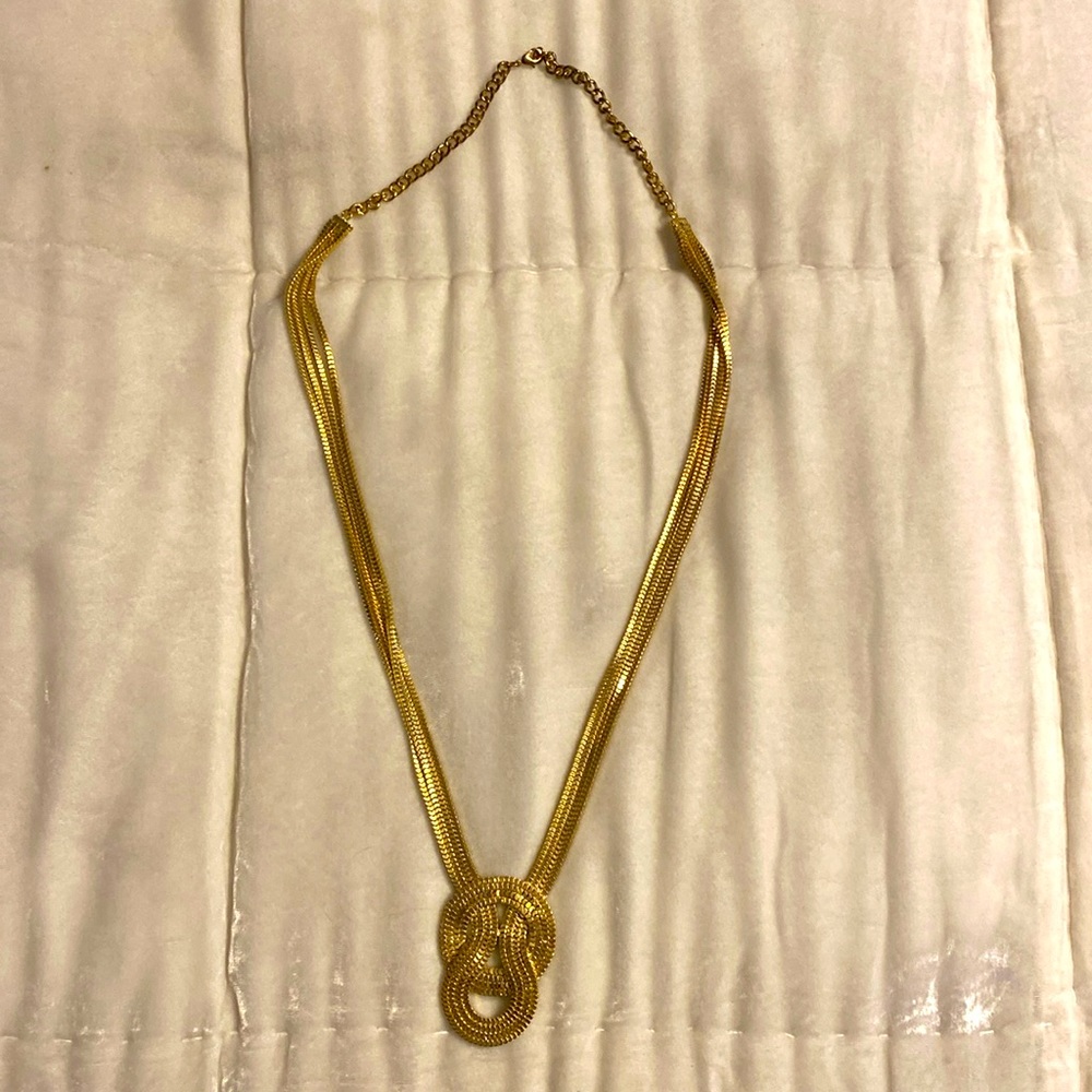Gold multi strand necklace